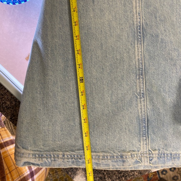 Free People Pandora Wide Leg Jeans We The Free Pleated Front Pocket LightIndigo - Picture 16 of 16